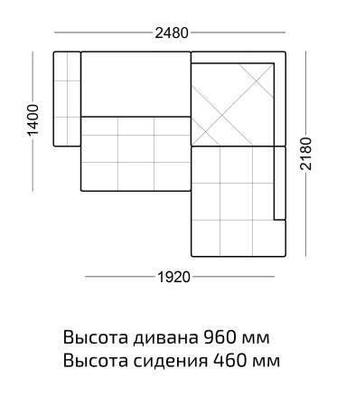 Диван модульный Феликс велюр коричневый