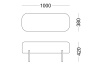 Банкетка №1 велюр синий